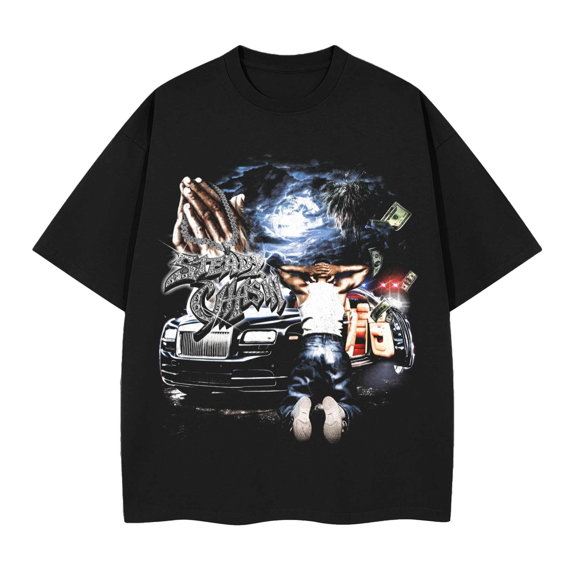 Get Rich Or Die Trying Boxy T-shirt – SteadychasinBrand